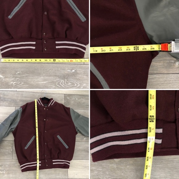 😎NEW Leather Holloway letterman jacket. - Picture 8 of 8